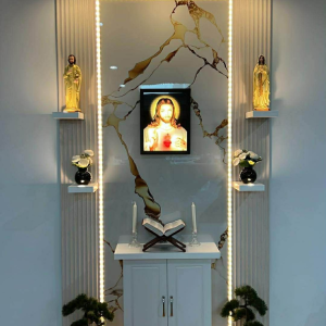 In-curve WPC Golden Marble sheet