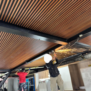 WALNUT AND BLACK INTERIOR WPC PANELS