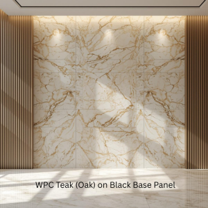 teak-or-oak-on black-WPC-panels-cladding
